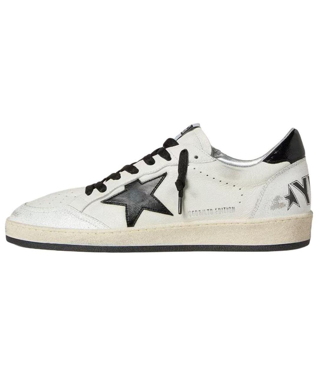 GOLDEN GOOSE DELUXE BRAND Белые кожаные низкие кроссовки / кеды, фото 2