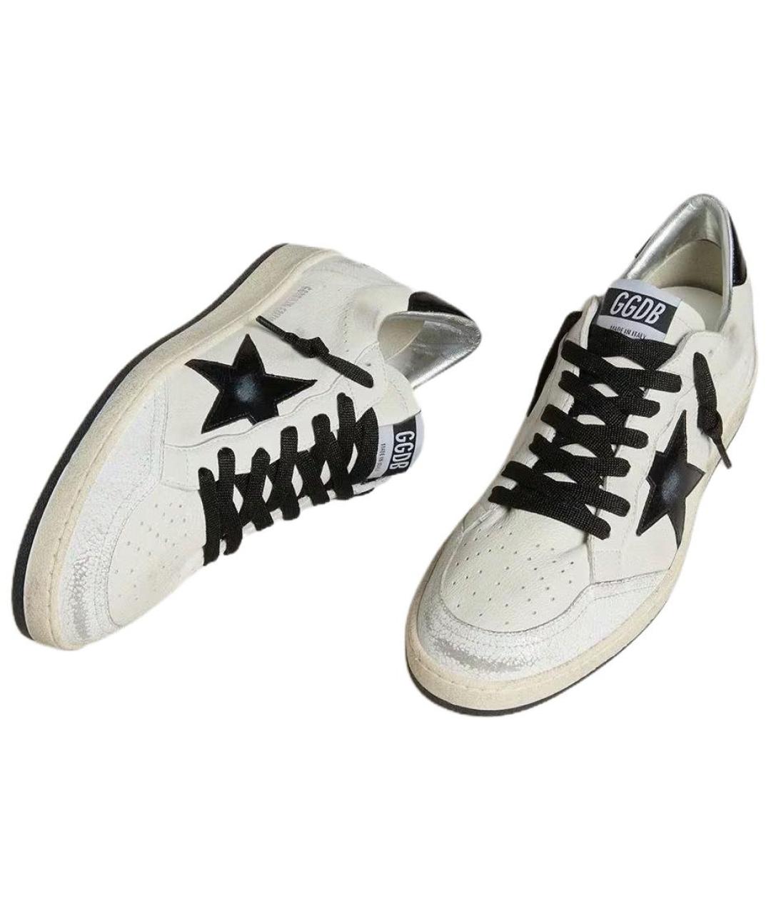 GOLDEN GOOSE DELUXE BRAND Белые кожаные низкие кроссовки / кеды, фото 3