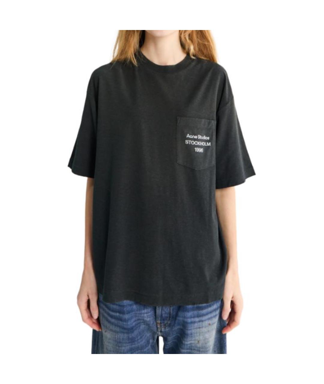 ACNE STUDIOS Черная футболка, фото 3