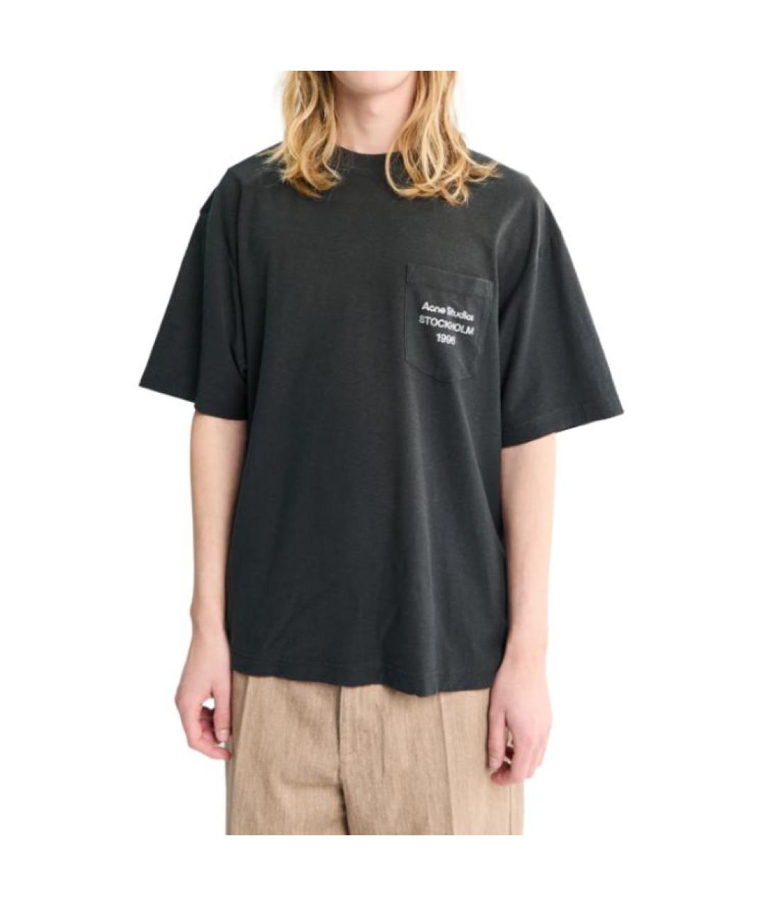 ACNE STUDIOS Черная футболка, фото 5