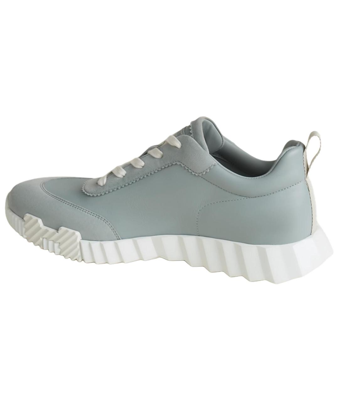 HERMES Серые замшевые низкие кроссовки / кеды, фото 3