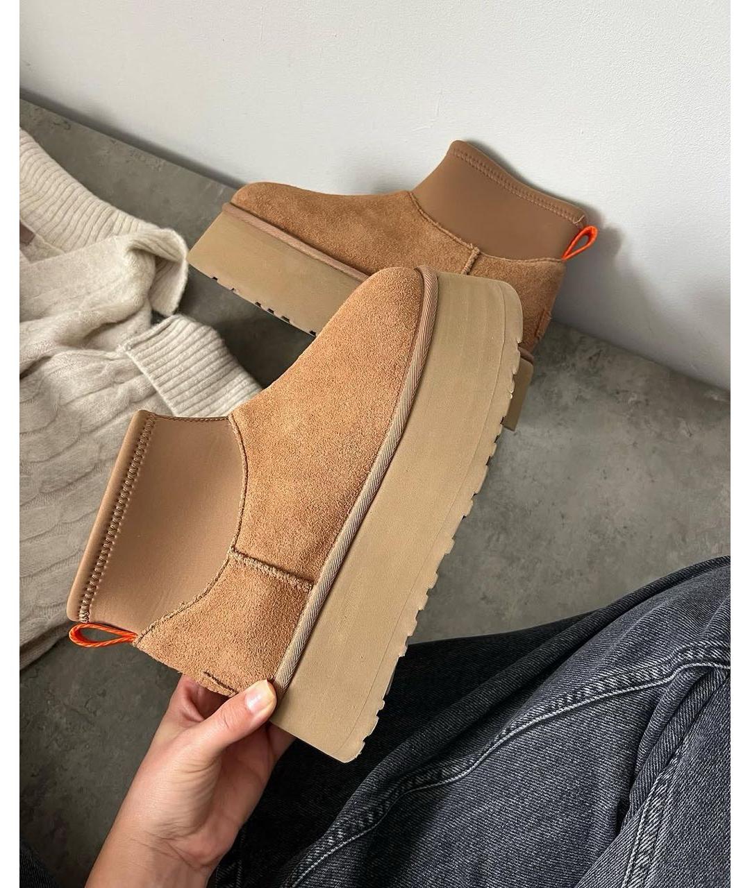 UGG AUSTRALIA Коричневые замшевые ботинки, фото 7