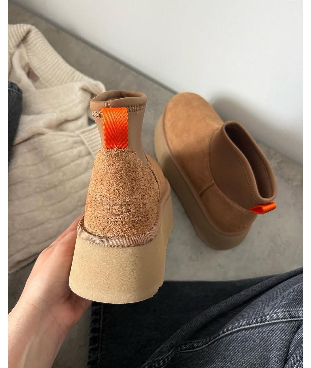 UGG AUSTRALIA Коричневые замшевые ботинки, фото 6