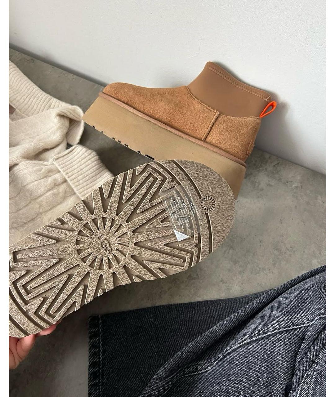 UGG AUSTRALIA Коричневые замшевые ботинки, фото 5