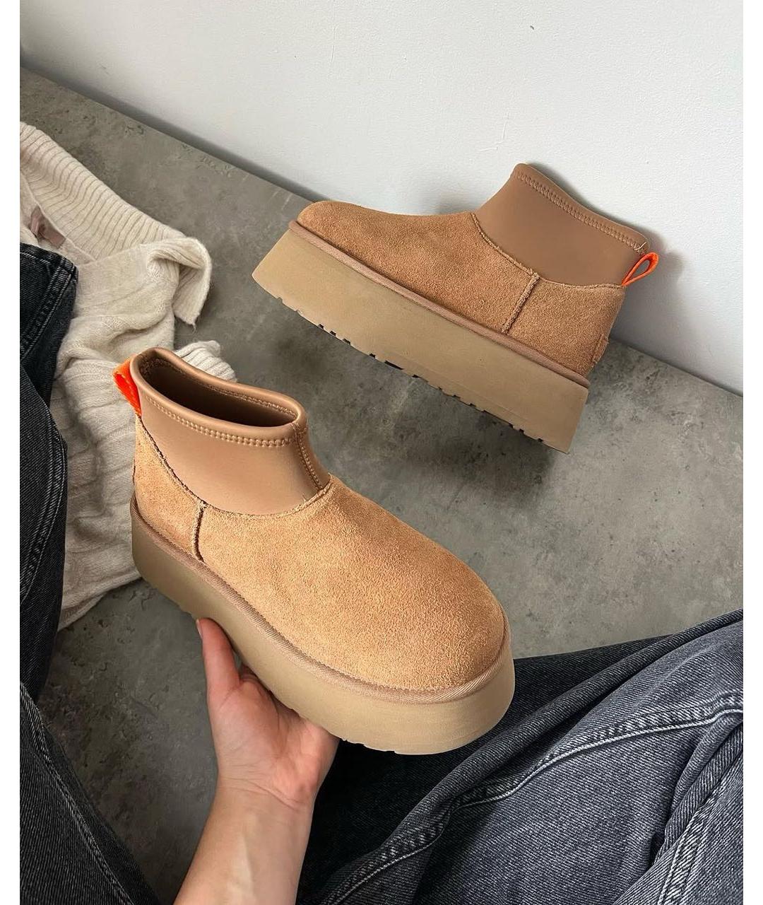 UGG AUSTRALIA Коричневые замшевые ботинки, фото 8