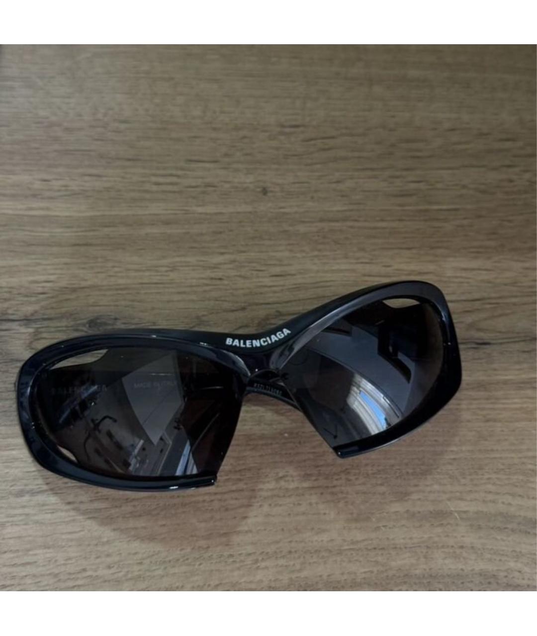 BALENCIAGA Черные пластиковые солнцезащитные очки, фото 5