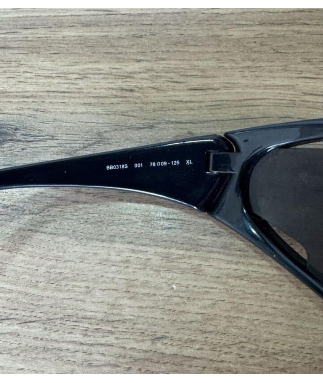 BALENCIAGA Черные пластиковые солнцезащитные очки, фото 4