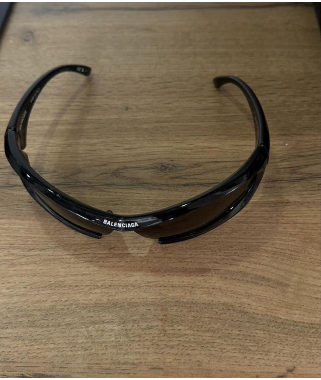 BALENCIAGA Черные пластиковые солнцезащитные очки, фото 2