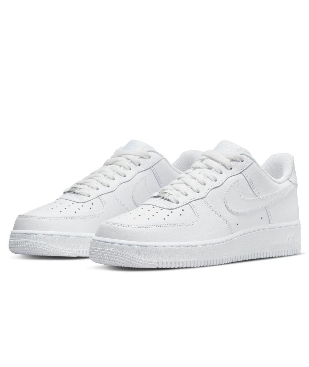 NIKE Белые кожаные низкие кроссовки / кеды, фото 5