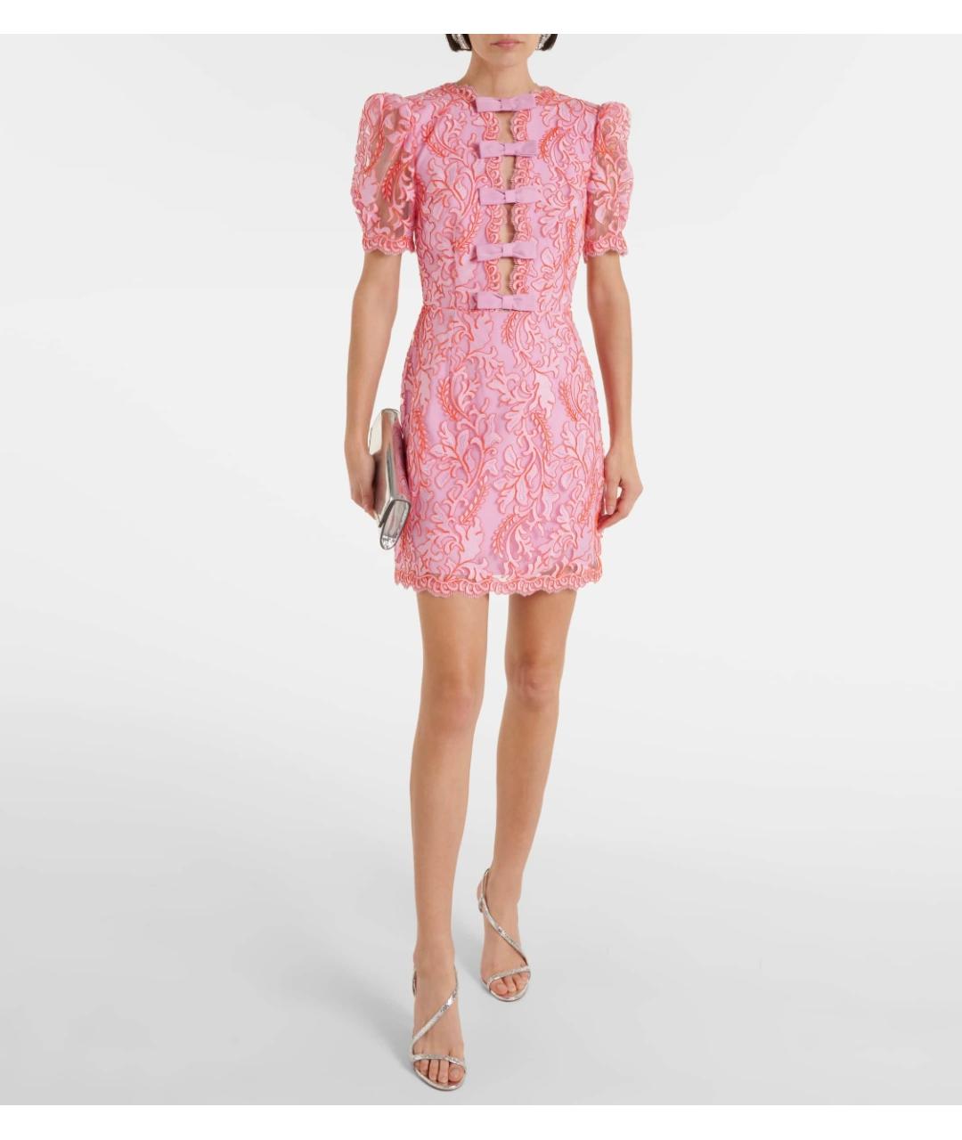 REBECCA VALLANCE Розовое полиэстеровое коктейльное платье, фото 3
