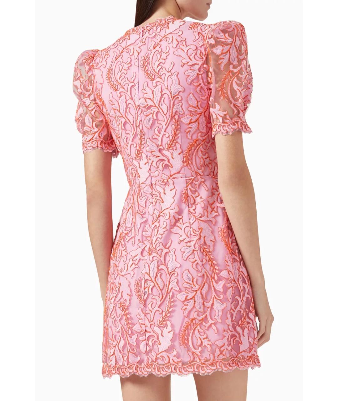 REBECCA VALLANCE Розовое полиэстеровое коктейльное платье, фото 7