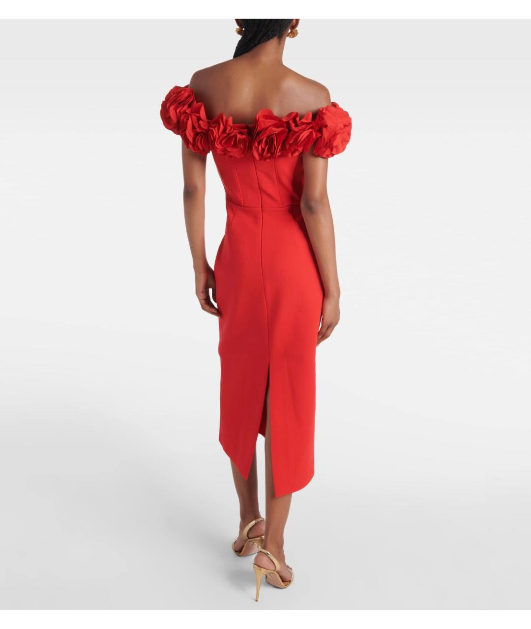 REBECCA VALLANCE Красное полиэстеровое коктейльное платье, фото 3