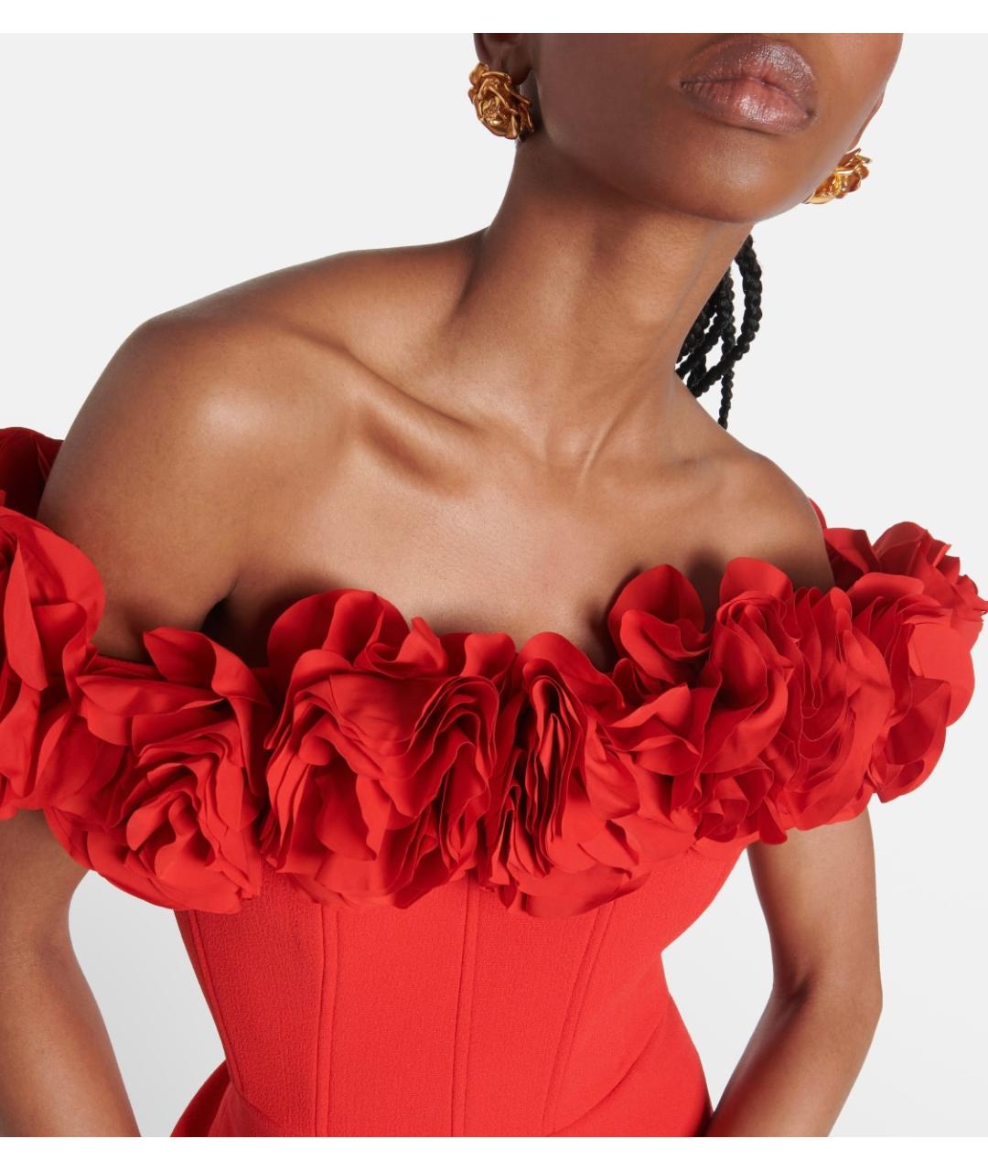 REBECCA VALLANCE Красное полиэстеровое коктейльное платье, фото 4