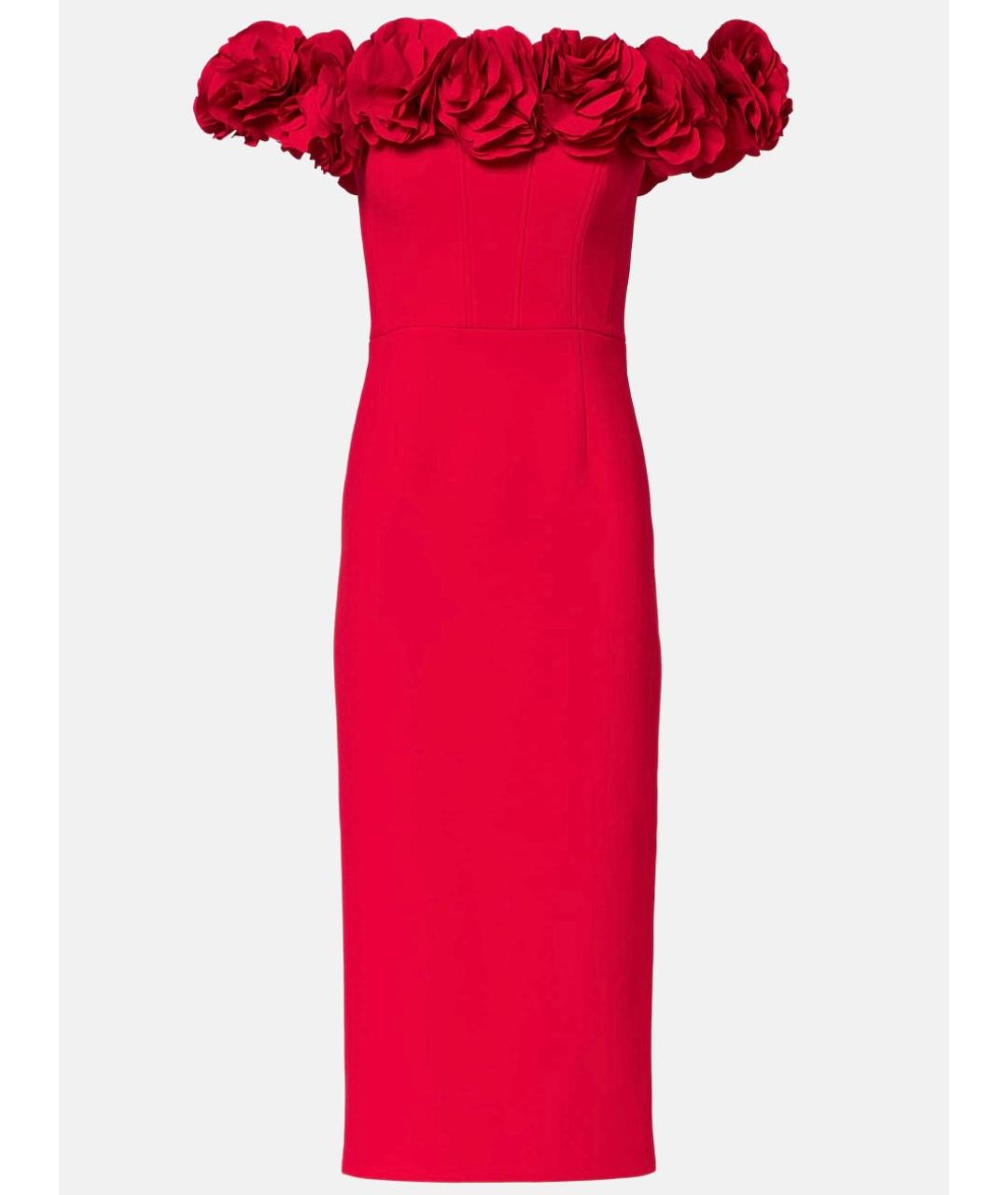 REBECCA VALLANCE Красное полиэстеровое коктейльное платье, фото 6