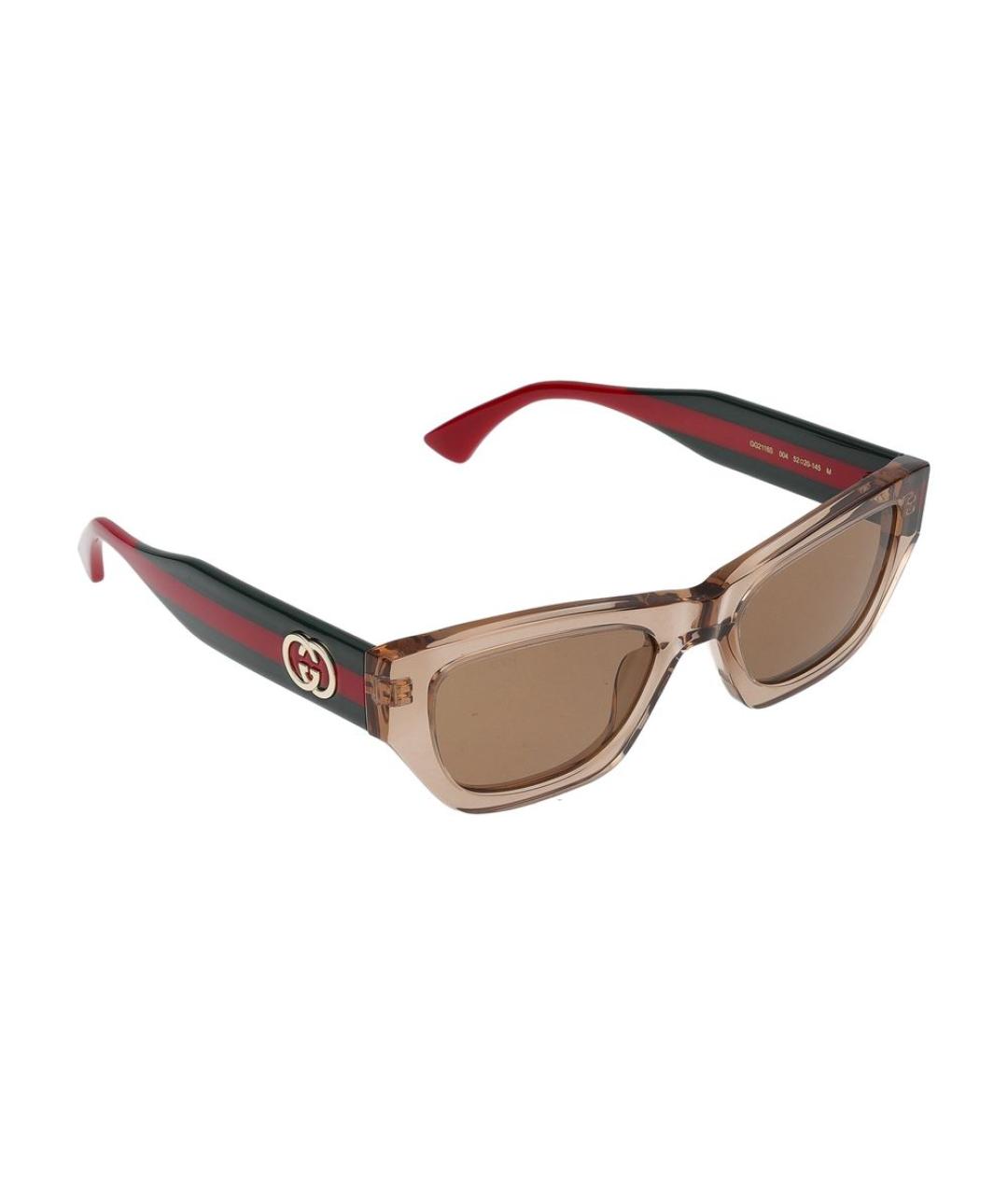 GUCCI Коричневые солнцезащитные очки, фото 4