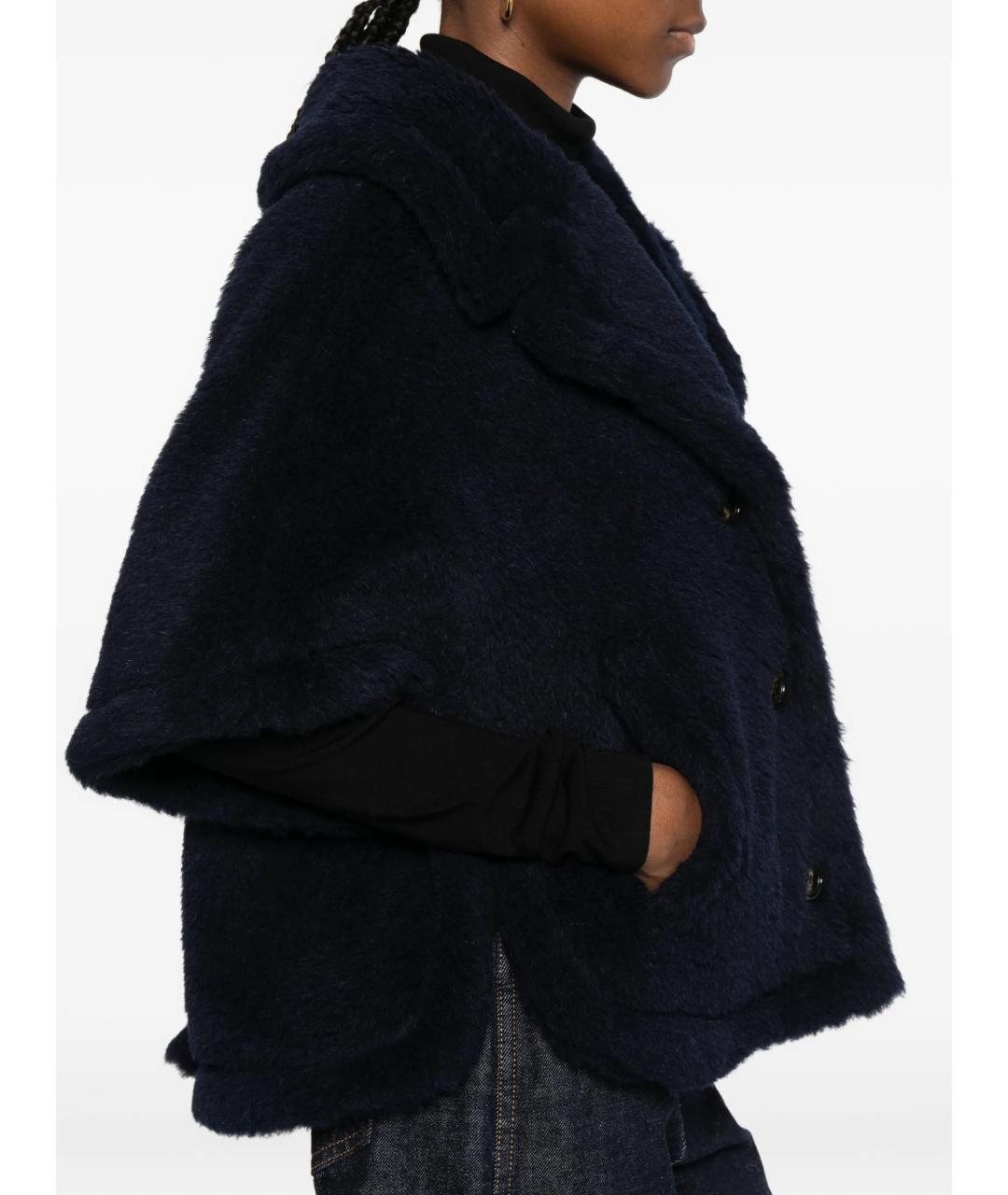 MAX MARA Синее шерстяное пальто, фото 5