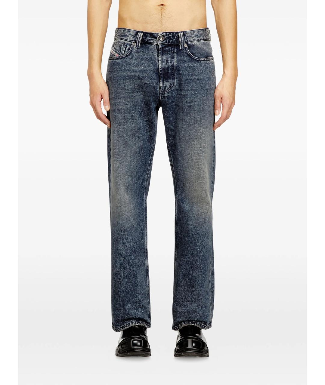 DIESEL Синие хлопковые прямые джинсы, фото 3