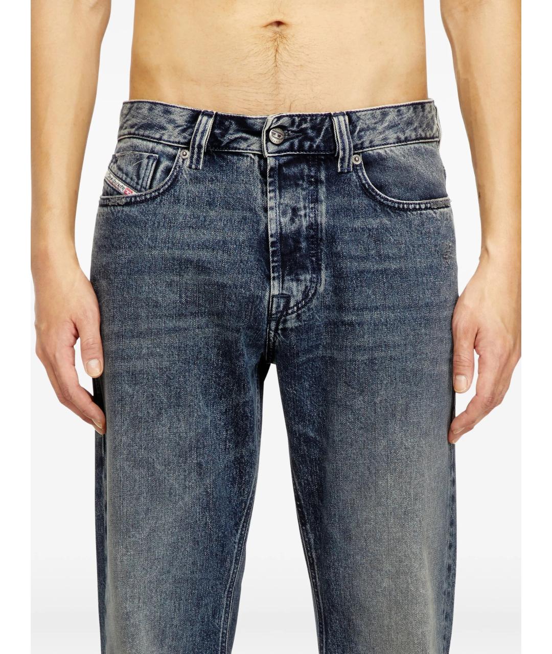 DIESEL Синие хлопковые прямые джинсы, фото 5