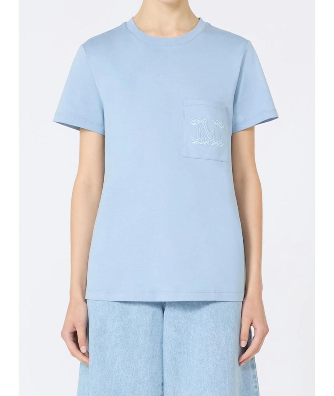 MAX MARA Серая хлопковая футболка, фото 2