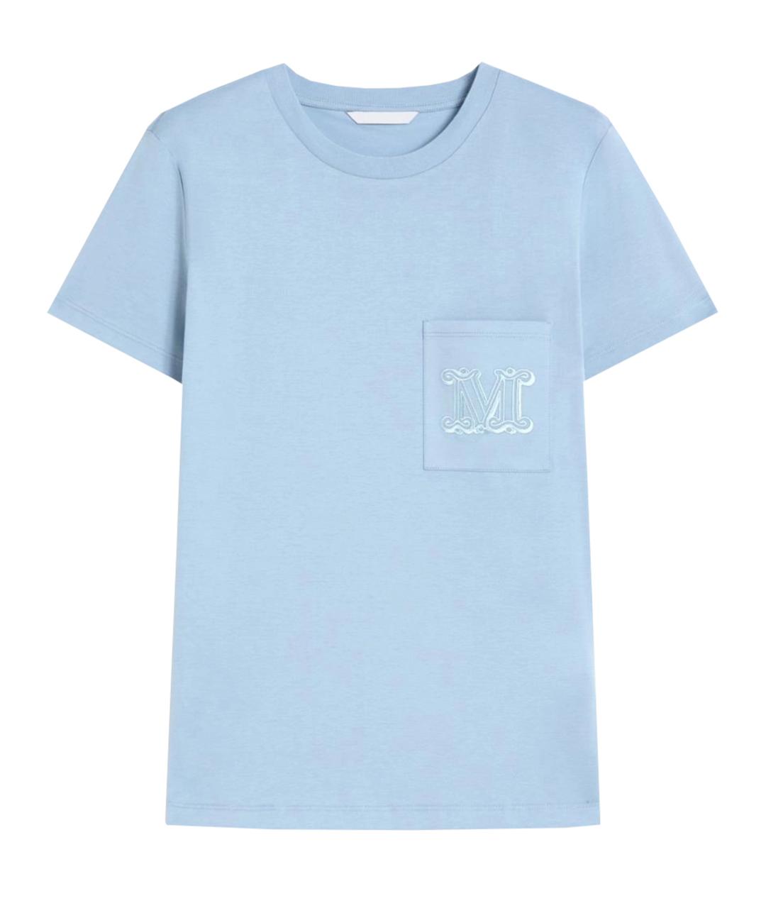 MAX MARA Серая хлопковая футболка, фото 1