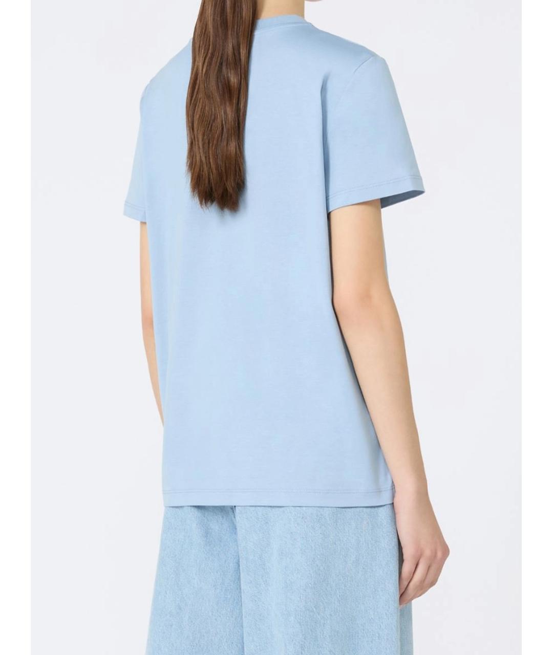 MAX MARA Серая хлопковая футболка, фото 3