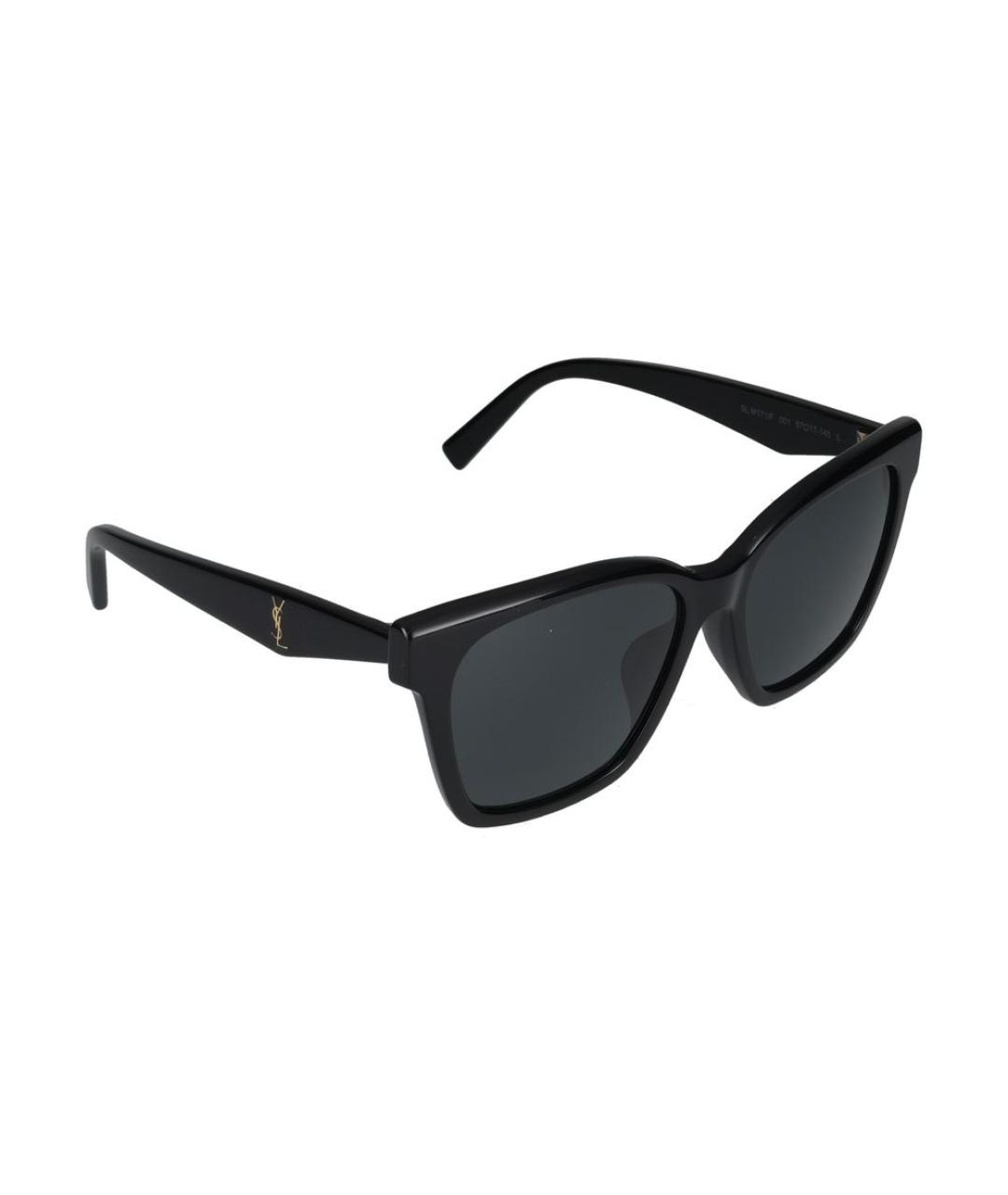 SAINT LAURENT Черные пластиковые солнцезащитные очки, фото 4