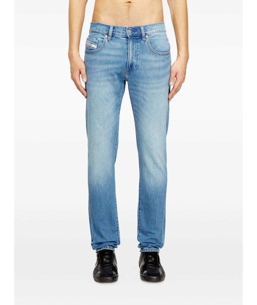 DIESEL Голубые хлопковые джинсы скинни, фото 3
