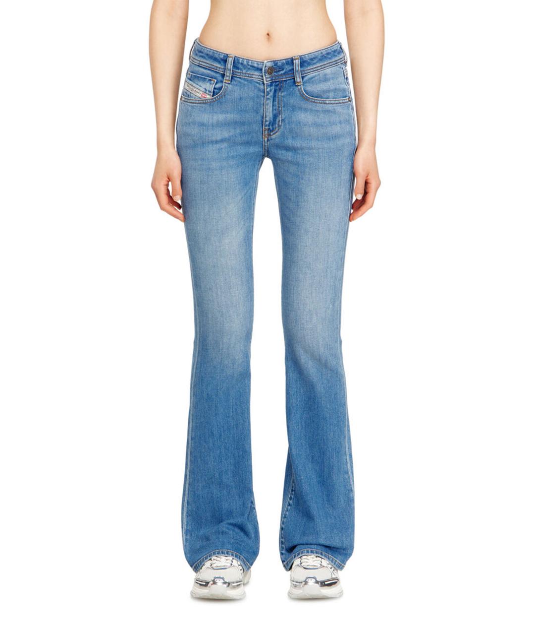 DIESEL Синие хлопковые джинсы клеш, фото 2