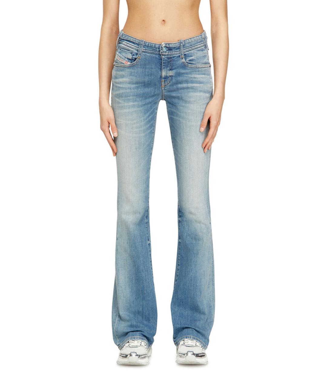 DIESEL Синие хлопковые прямые джинсы, фото 2