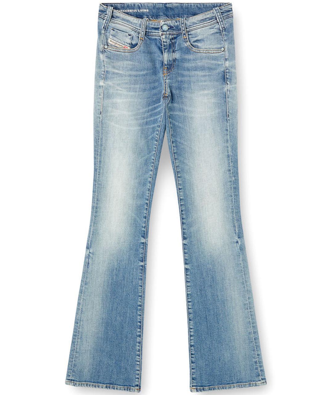 DIESEL Синие хлопковые прямые джинсы, фото 1