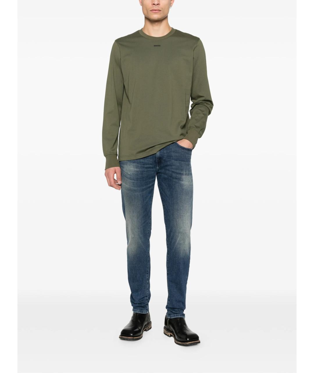 DIESEL Синие хлопковые джинсы скинни, фото 2