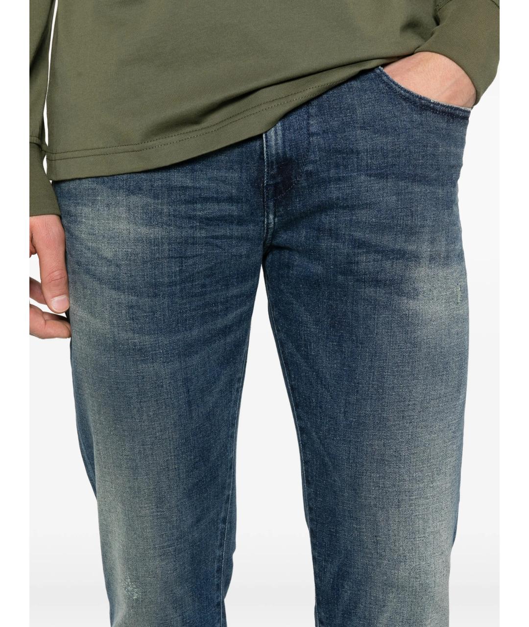 DIESEL Синие хлопковые джинсы скинни, фото 5