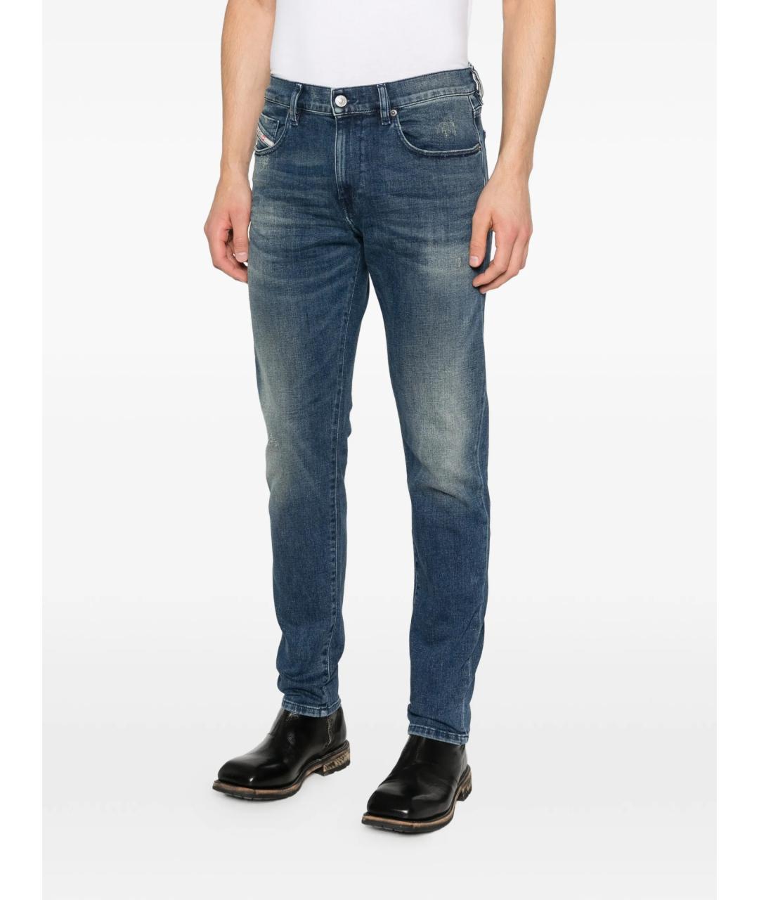 DIESEL Синие хлопковые джинсы скинни, фото 3