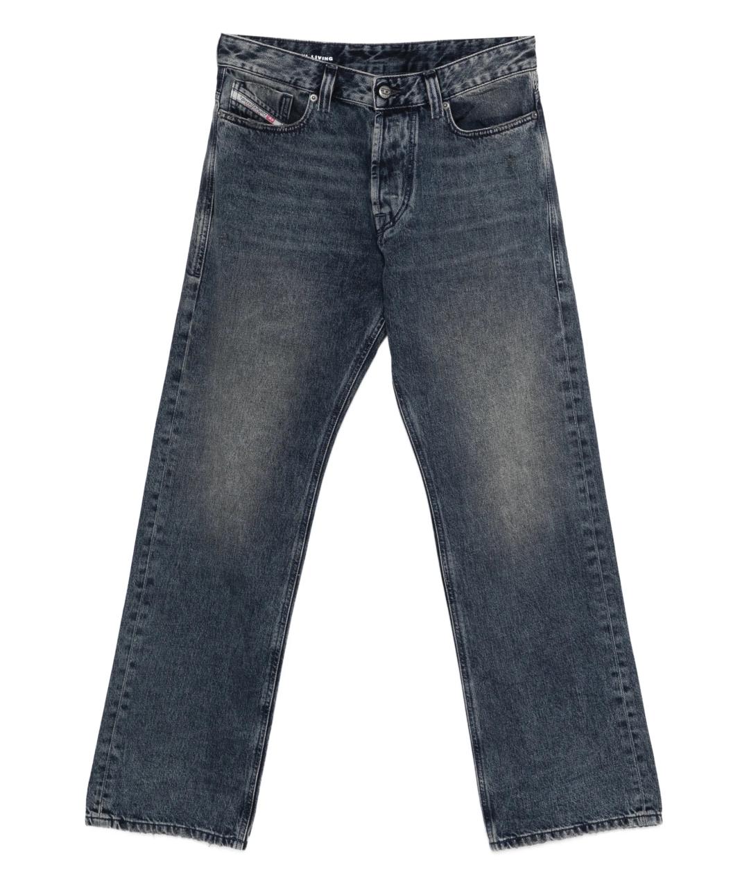 DIESEL Синие хлопковые прямые джинсы, фото 1