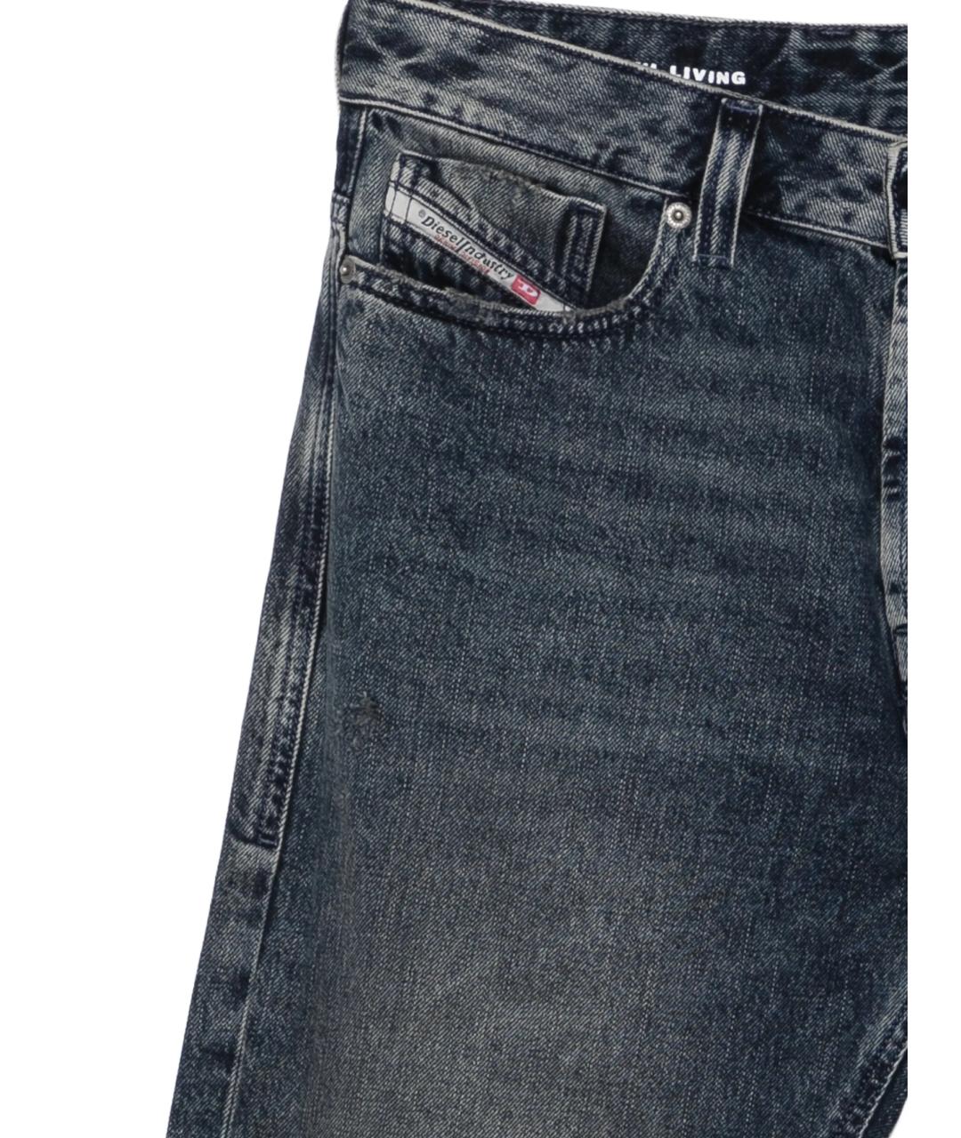 DIESEL Синие хлопковые прямые джинсы, фото 3