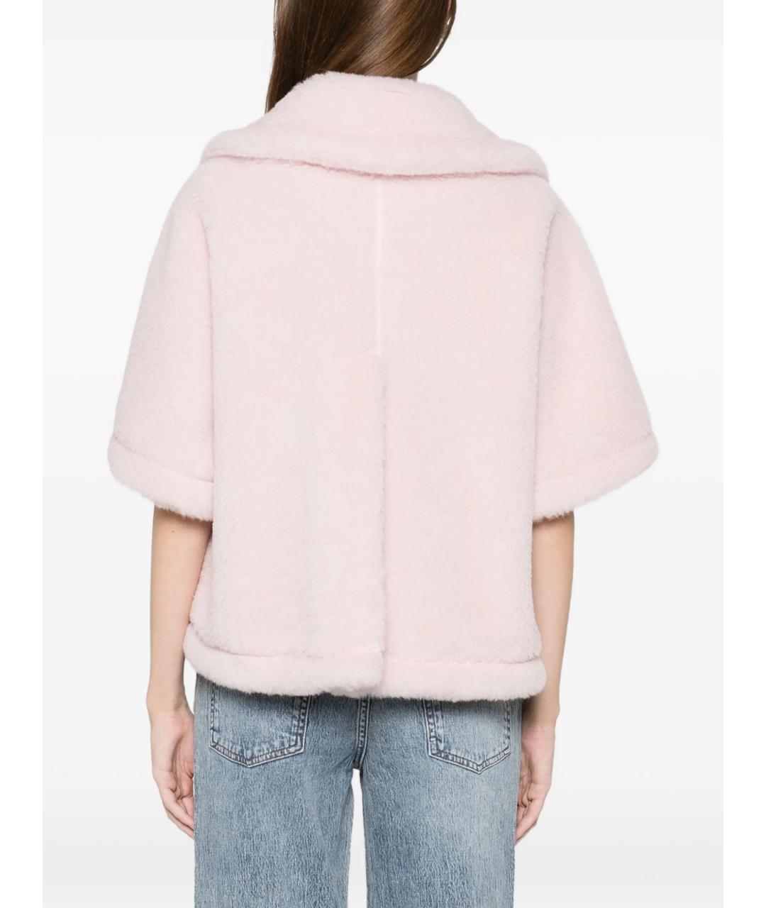 MAX MARA Розовое шерстяное пальто, фото 4