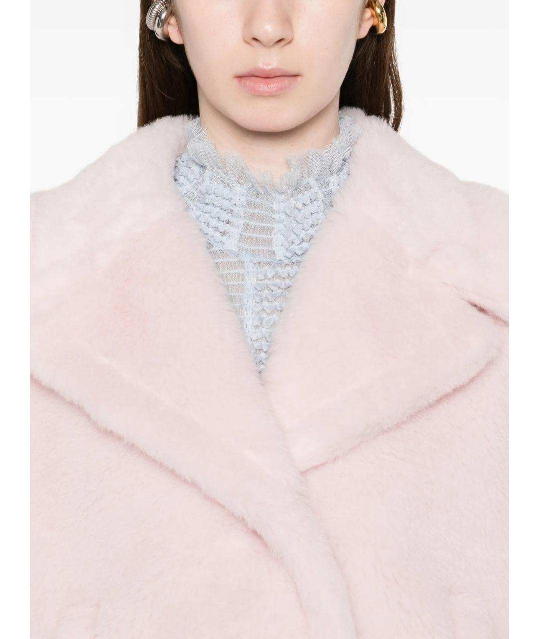 MAX MARA Розовое шерстяное пальто, фото 5