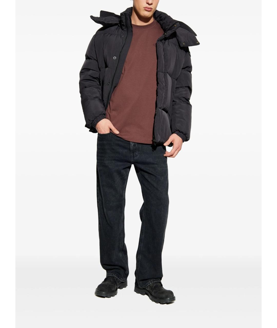 DIESEL Черные хлопковые прямые джинсы, фото 2