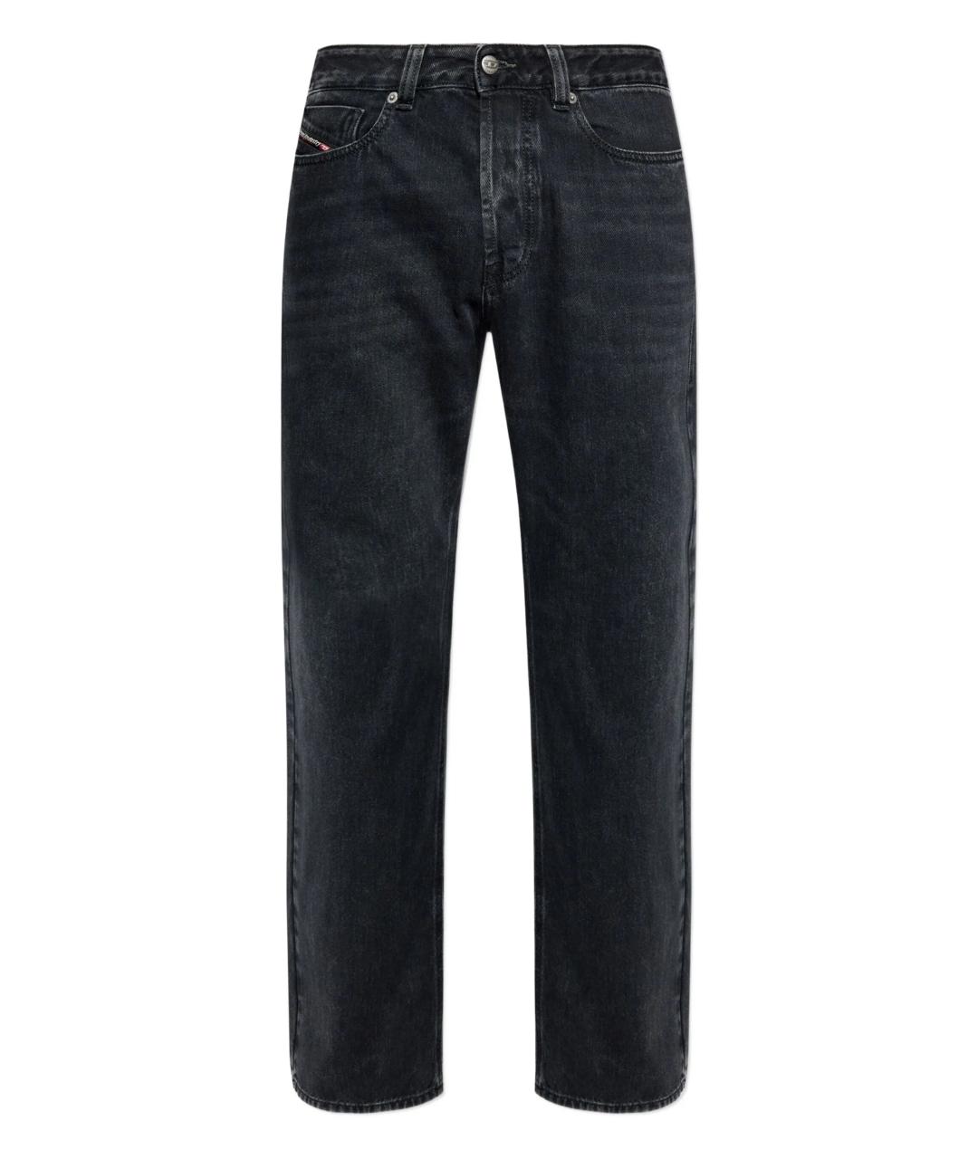 DIESEL Черные хлопковые прямые джинсы, фото 1