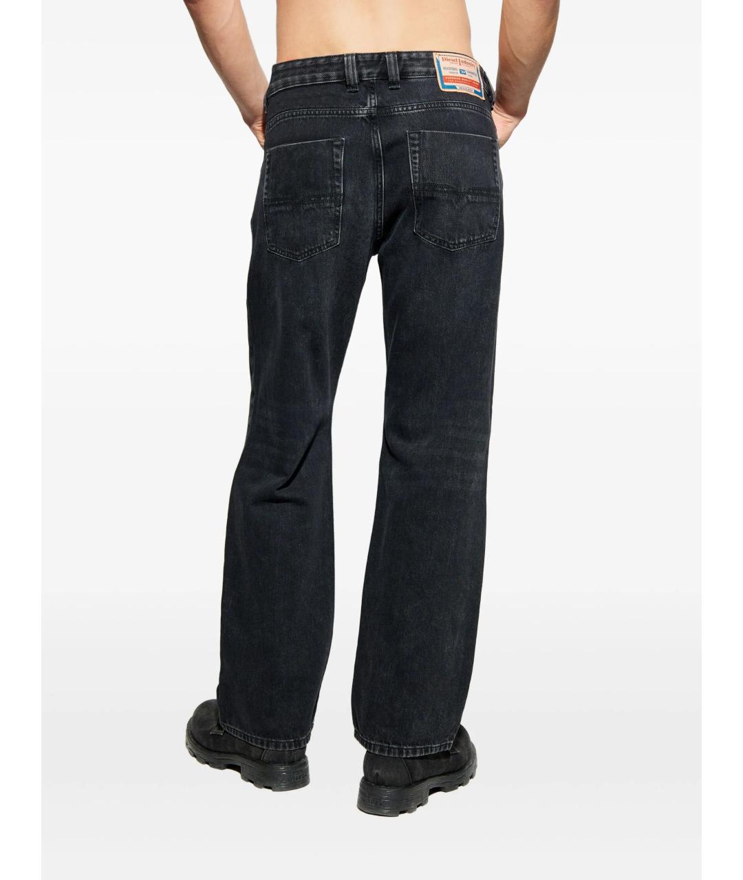 DIESEL Черные хлопковые прямые джинсы, фото 4