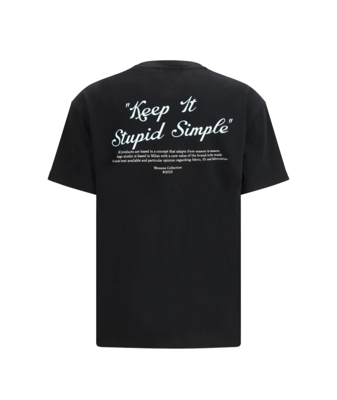 OFF-WHITE Черная хлопковая футболка, фото 3