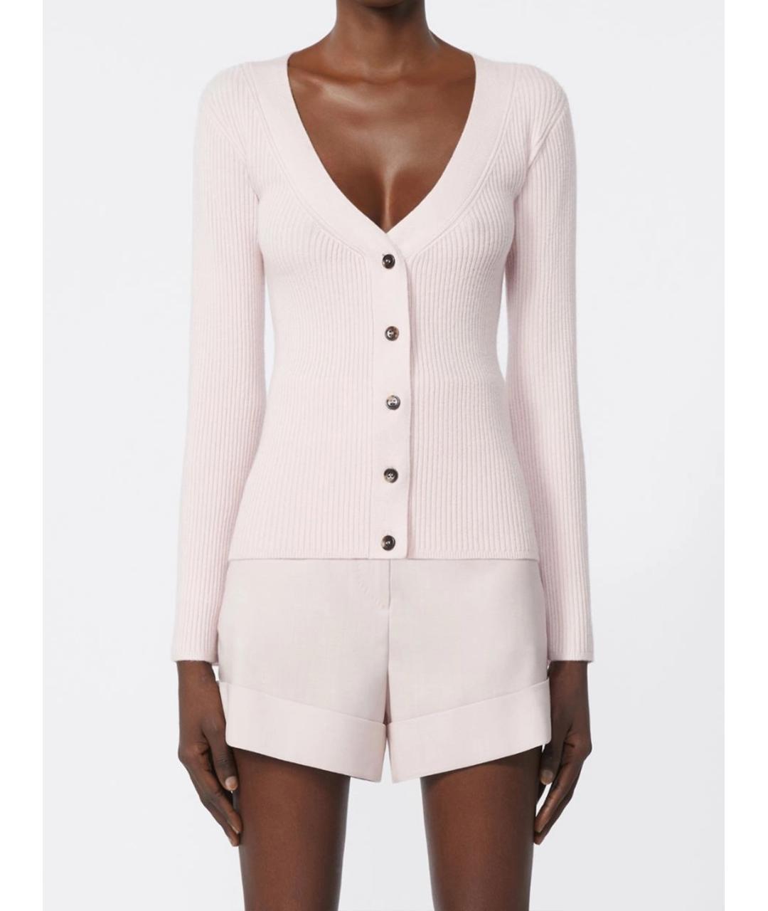 MAX MARA Розовый шерстяной кардиган, фото 2