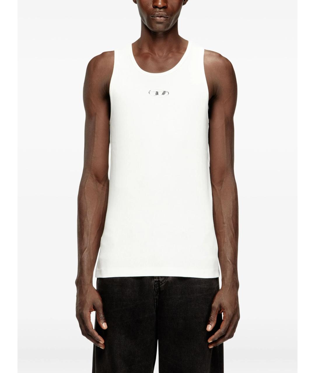 DIESEL Белая хлопковая майка, фото 3