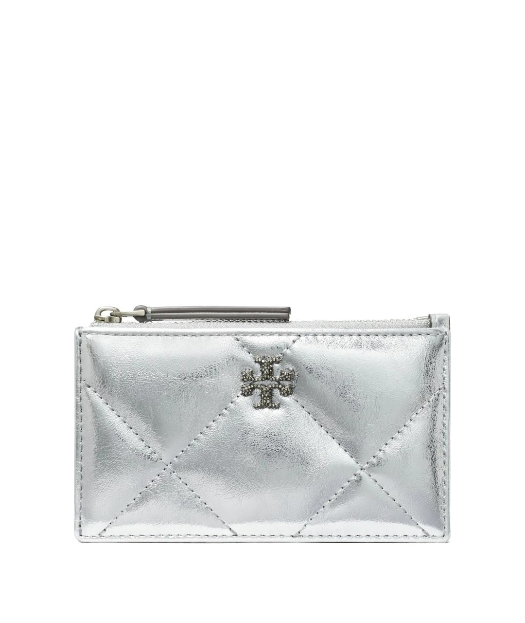 TORY BURCH Серебрянный кожаный кошелек, фото 1