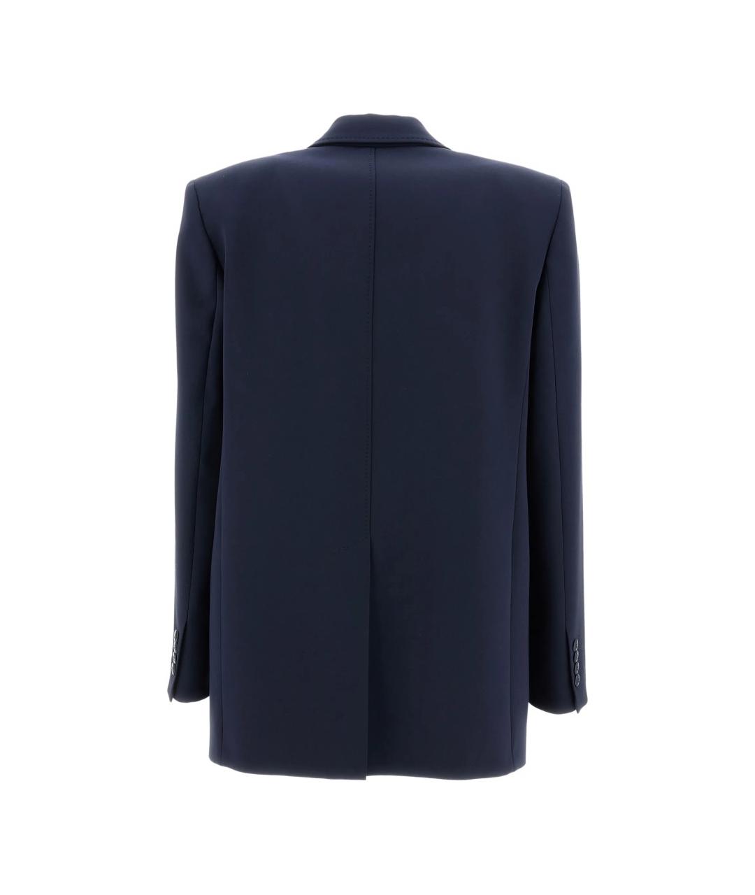 MAX MARA STUDIO Синий шерстяной жакет/пиджак, фото 2