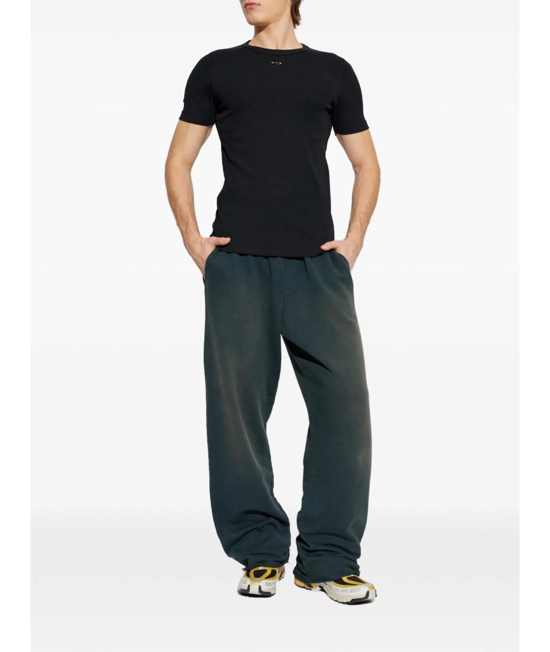 DIESEL Черная хлопковая футболка, фото 2