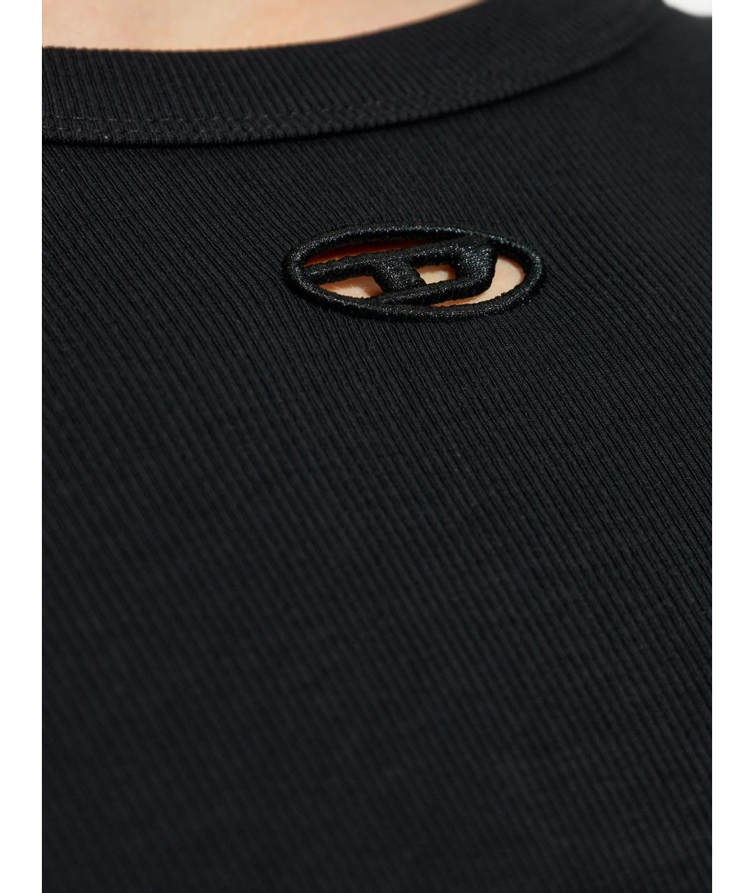 DIESEL Черная хлопковая футболка, фото 5