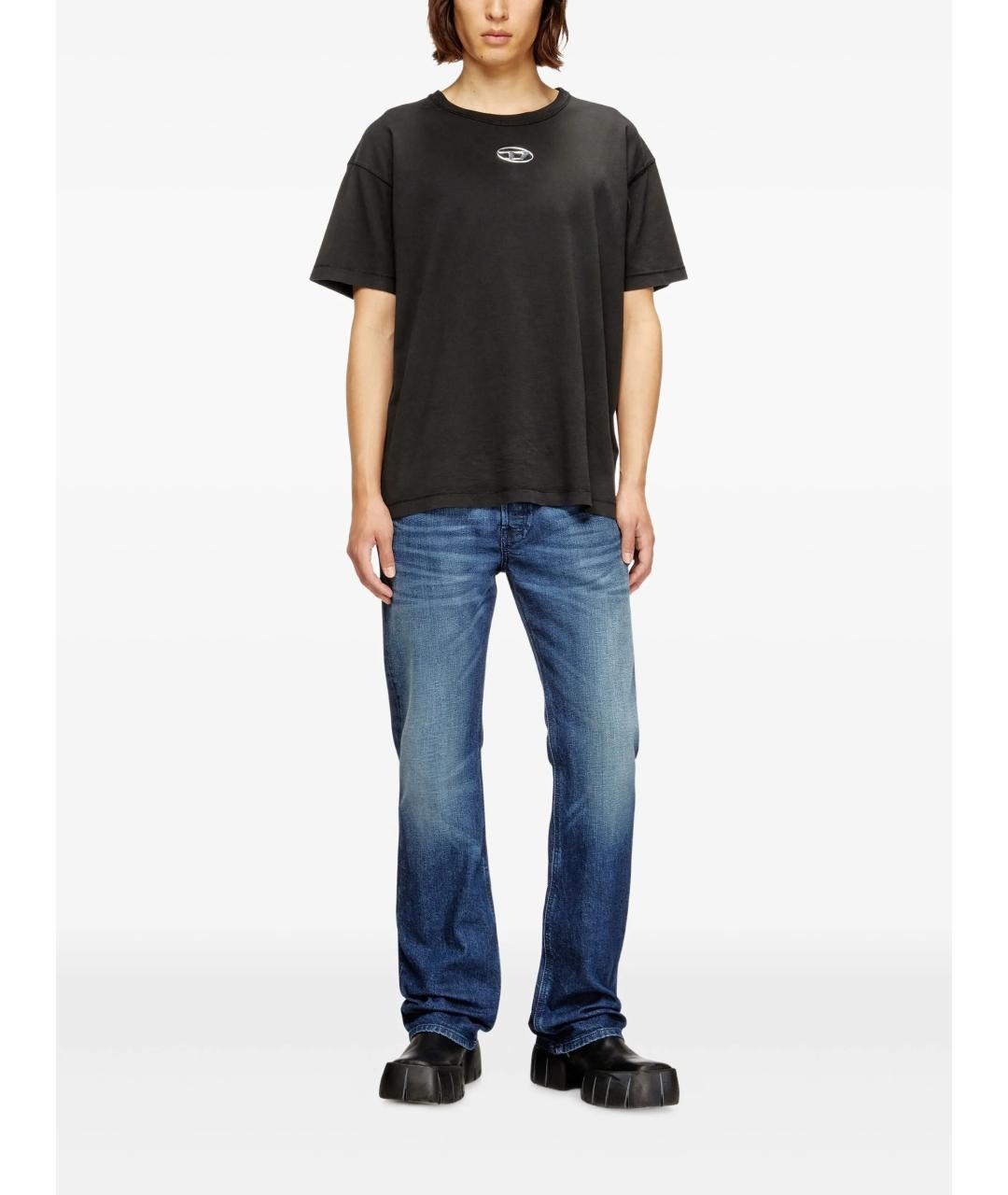 DIESEL Черная хлопковая футболка, фото 2