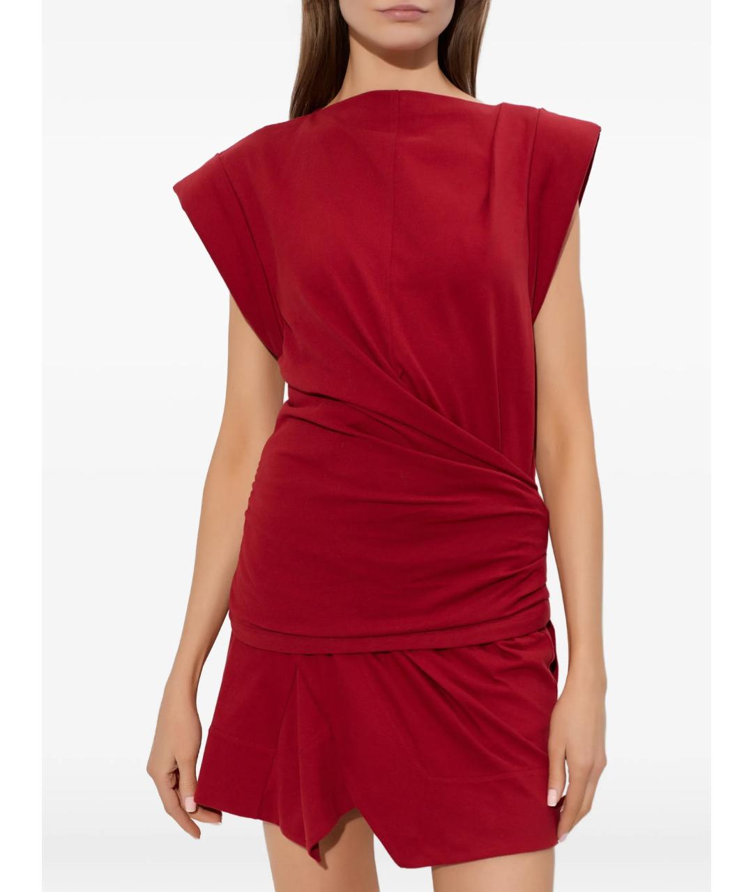 ISABEL MARANT Красная хлопковая футболка, фото 3