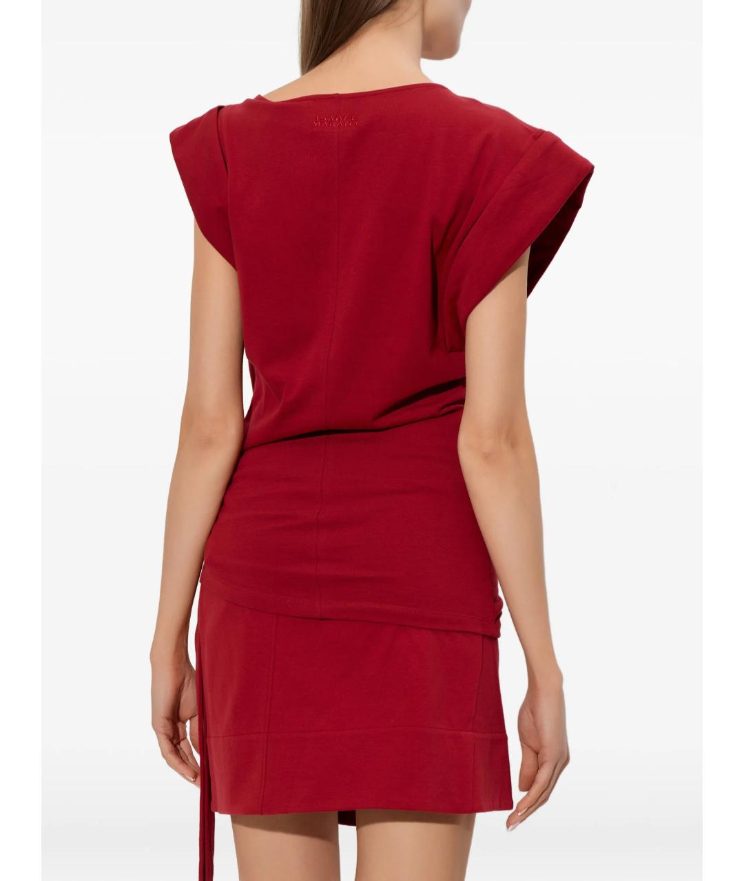 ISABEL MARANT Красная хлопковая футболка, фото 4